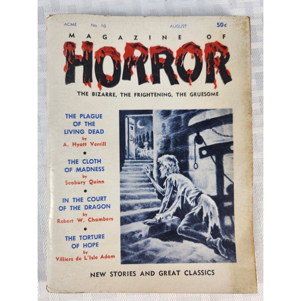 PULP:  Magazine Of Horror August 1965- Plague of the Living Dead- Cloth of Ma...